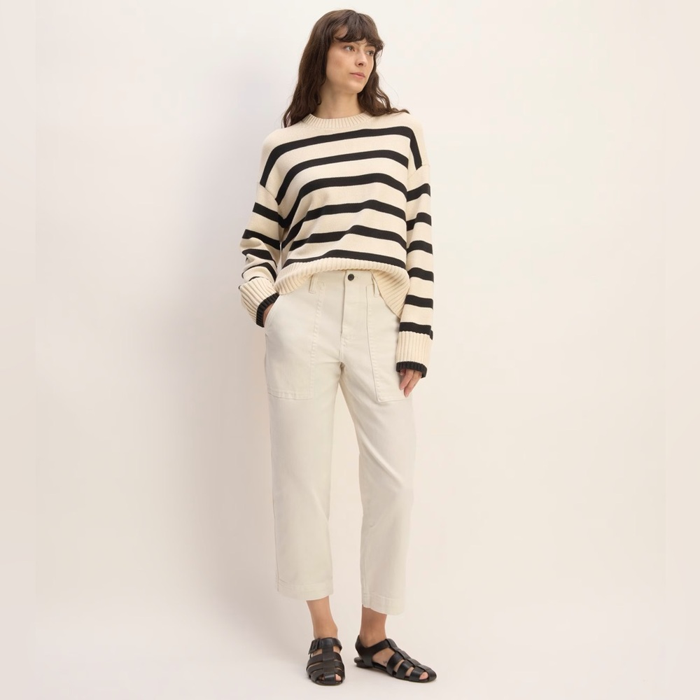 NWOT Everlane Organic Utility Pant in Bone, Size 2